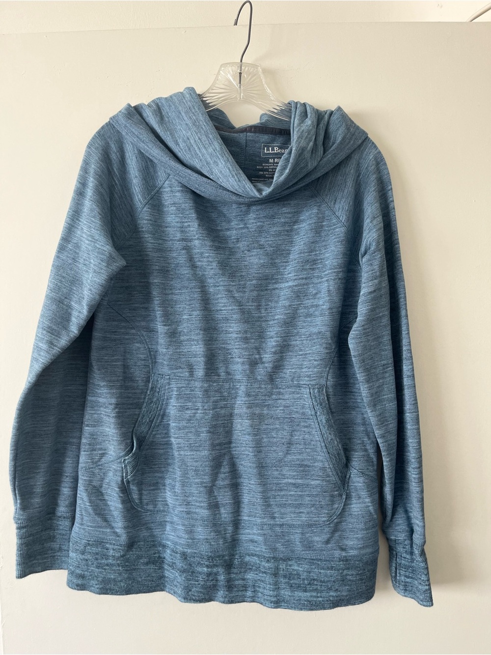 L.L. Bean Blue Cowl Pullover Sweater Blue M
